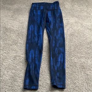Blue Lululemon yoga pants